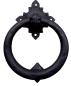 Preview: tuerklopfer-ring-schwarz-schmiedeeisen