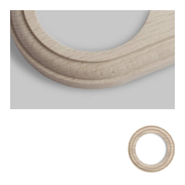 Holzrahmen - Buche Natur - 1 Schalter - Unterputz